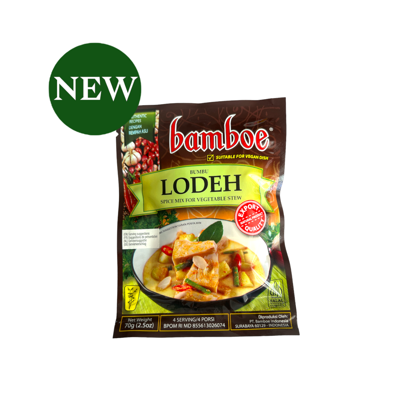 Bamboe Bumbu Lodeh Kräuter und Gewürze von Oriental Merchant in einer stilvollen Verpackung, ideal für asiatische Gerichte