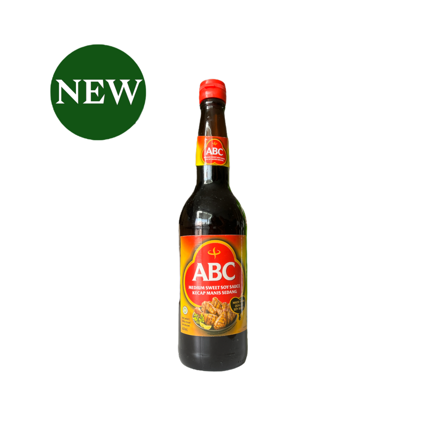 Süße Sojasauce ABC Kecap Manis Sedang von Oriental Merchant in einer Flasche, ideal für asiatische Gerichte, dunkle Farbe und dickflüssig
