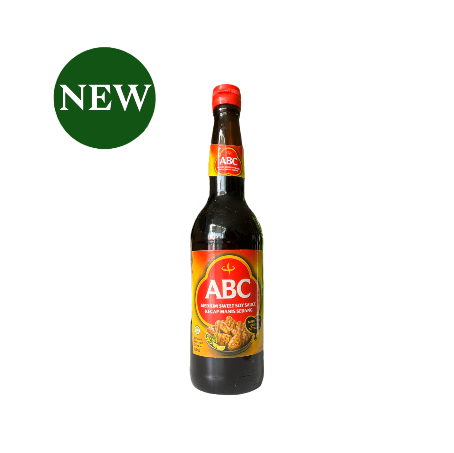 Süße Sojasauce ABC Kecap Manis Sedang von Oriental Merchant in einer Flasche, ideal für asiatische Gerichte, dunkle Farbe und dickflüssig