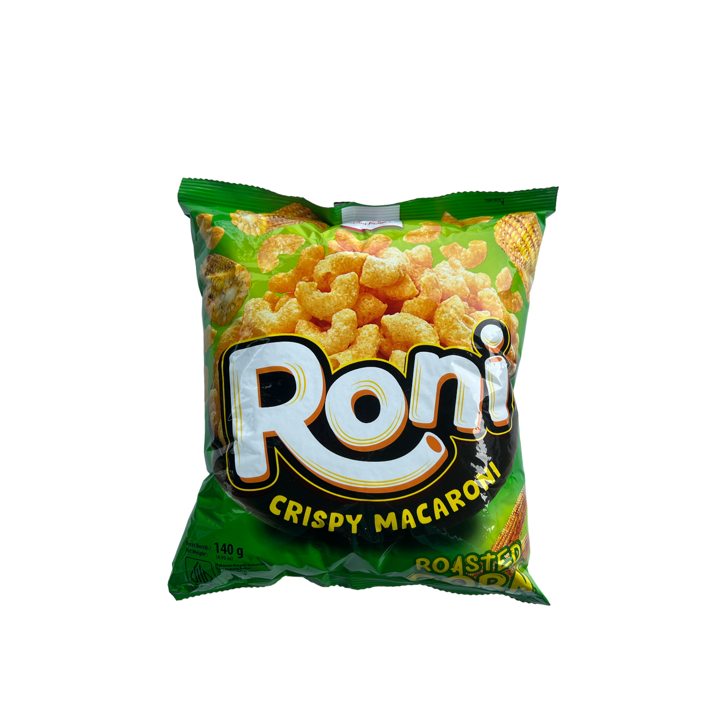 Knusprige Nesia Food RONI Crispy Macaroni mit geröstetem Mais, Vorspeisen und Snacks in einer Schüssel.