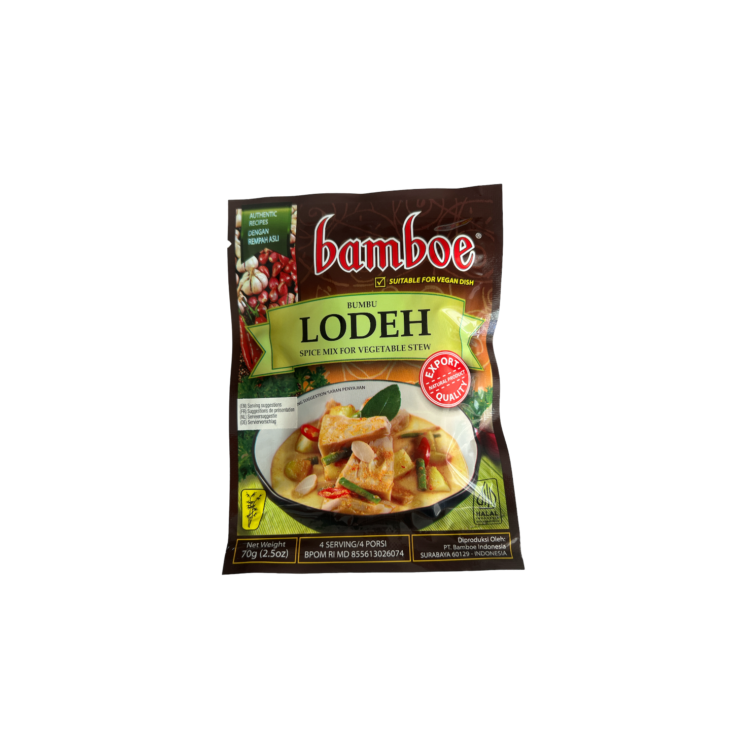 Bamboe Bumbu Lodeh Gewürzmischung in Packung, Kräuter und Gewürze von Oriental Merchant, für asiatische Gerichte
