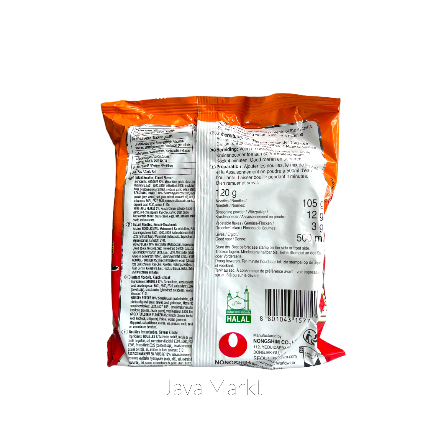 Nong Shim Instant Noodle Kimchi - Java Markt