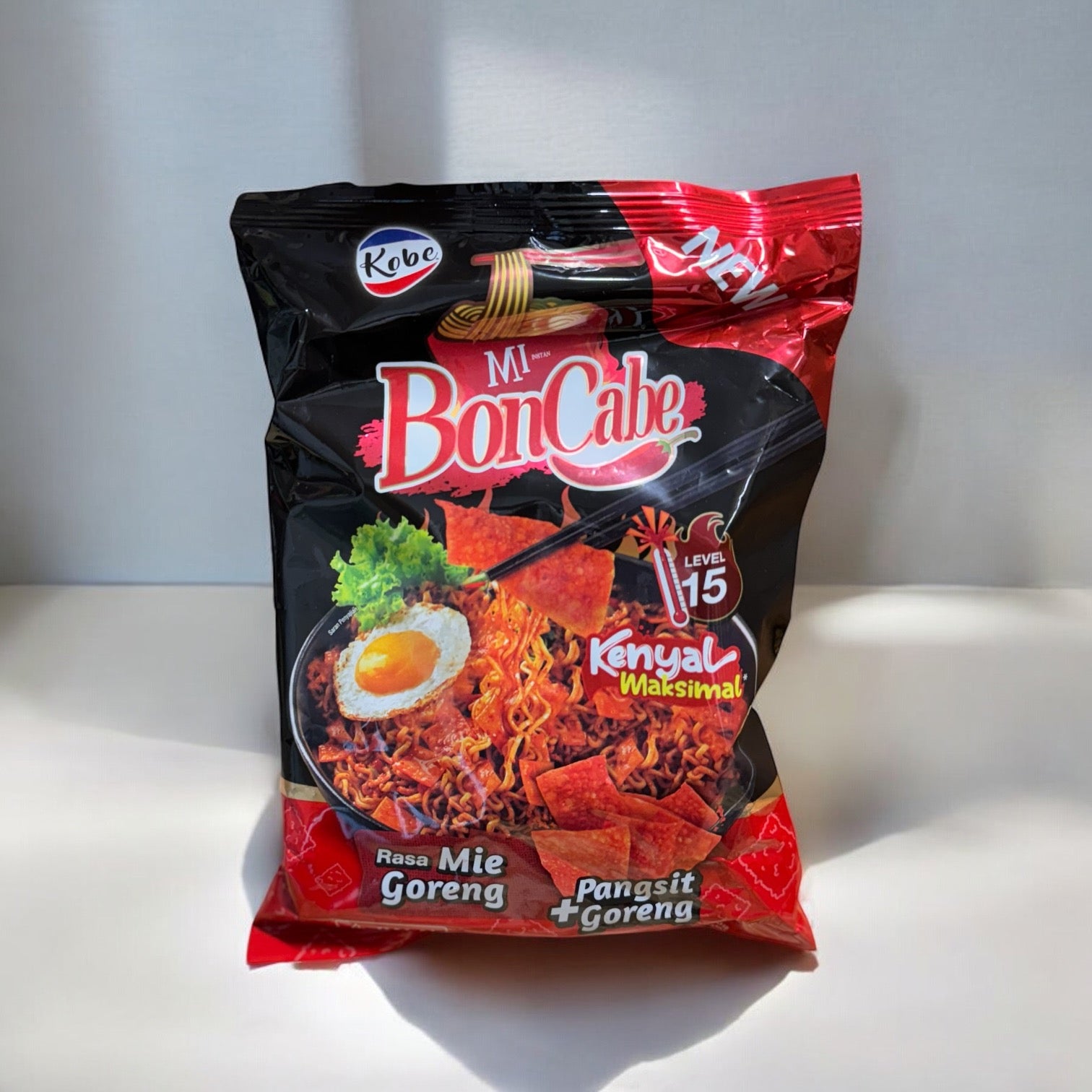 Kobe Mie Instant Boncabe Level 15 Rasa Mie Goreng + Pangsit Goreng - Java Markt