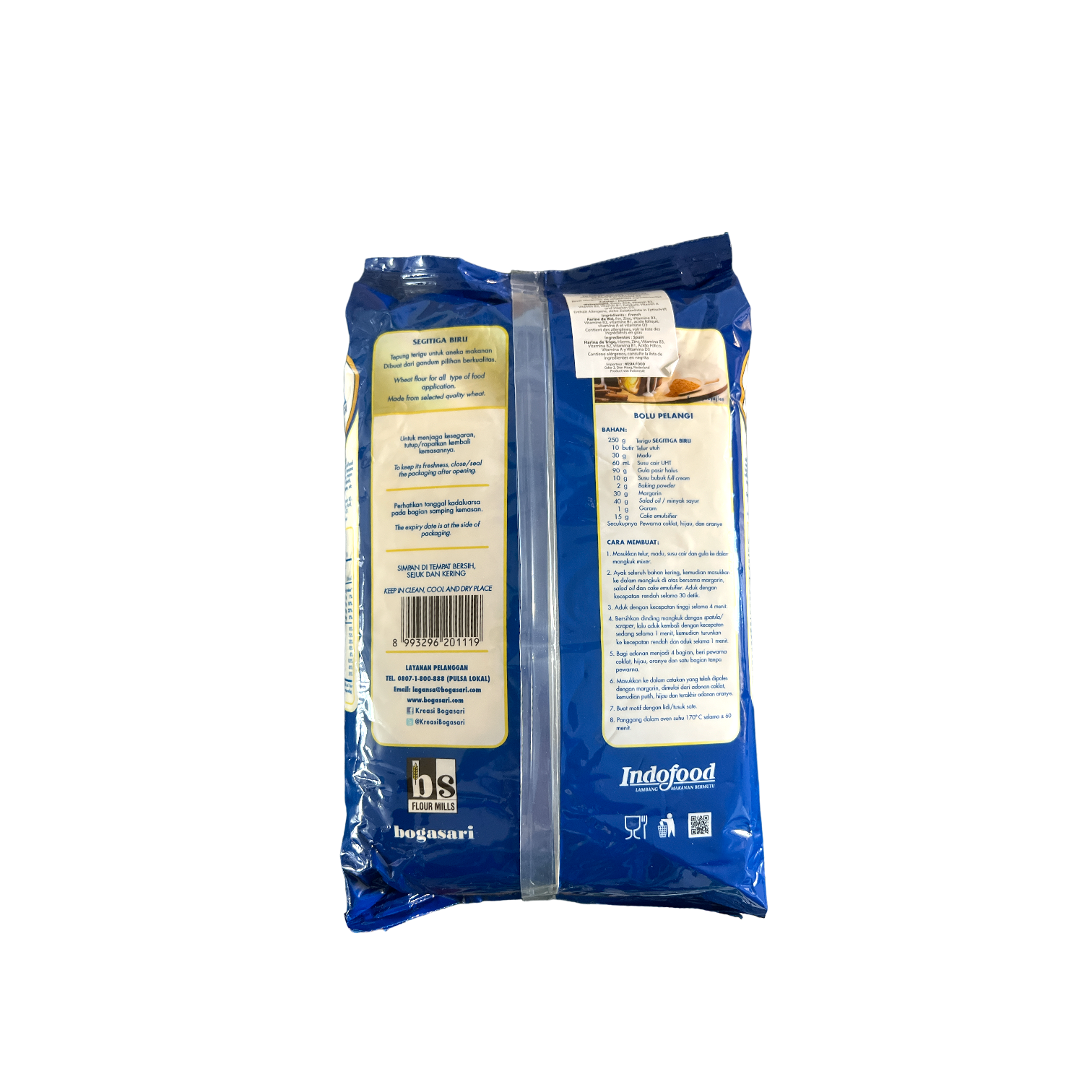 Nesia Food Bogasari Segitiga Biru Koch- und Backzutaten, Packung mit blauer Verpackung, ideal zum Kochen und Backen