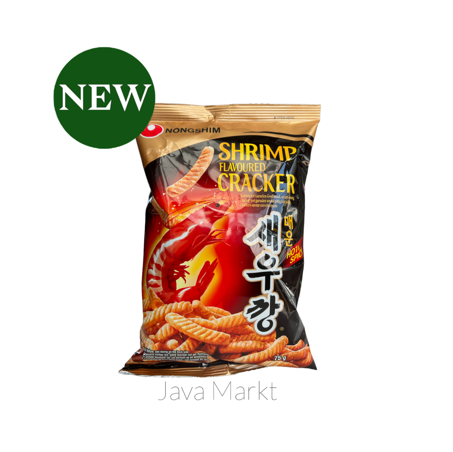 Nong Shim Shrimp Flavoured Cracker Hot & Spicy - Java Markt