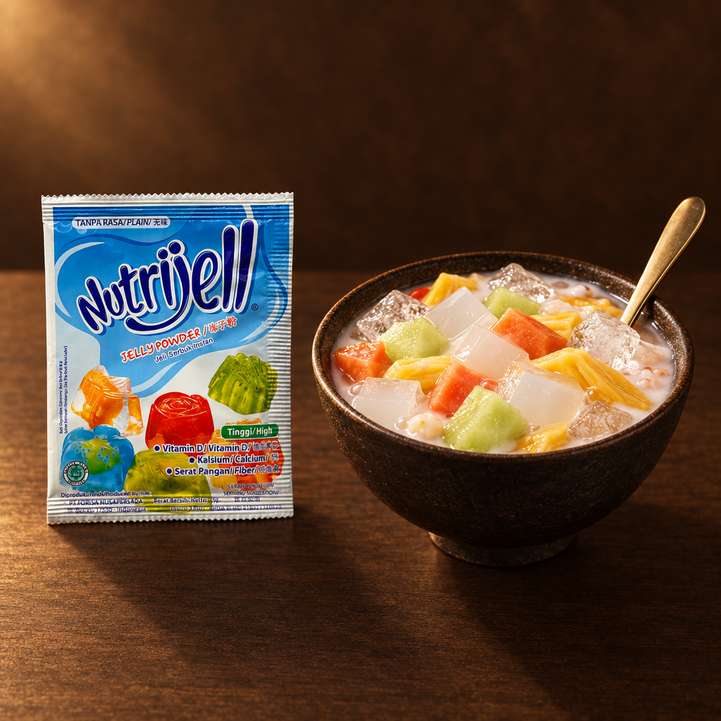 Nutrijell Jelly Powder Natural White – Packung mit Es Buah