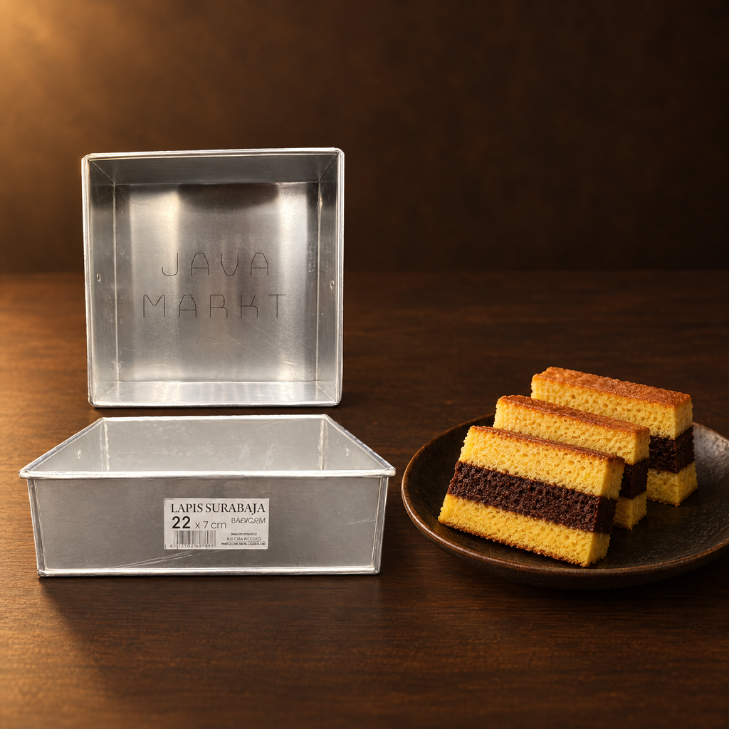 Cetakan Lapis Surabaya 22 cm – Backform mit fertigem Schichtkuchen