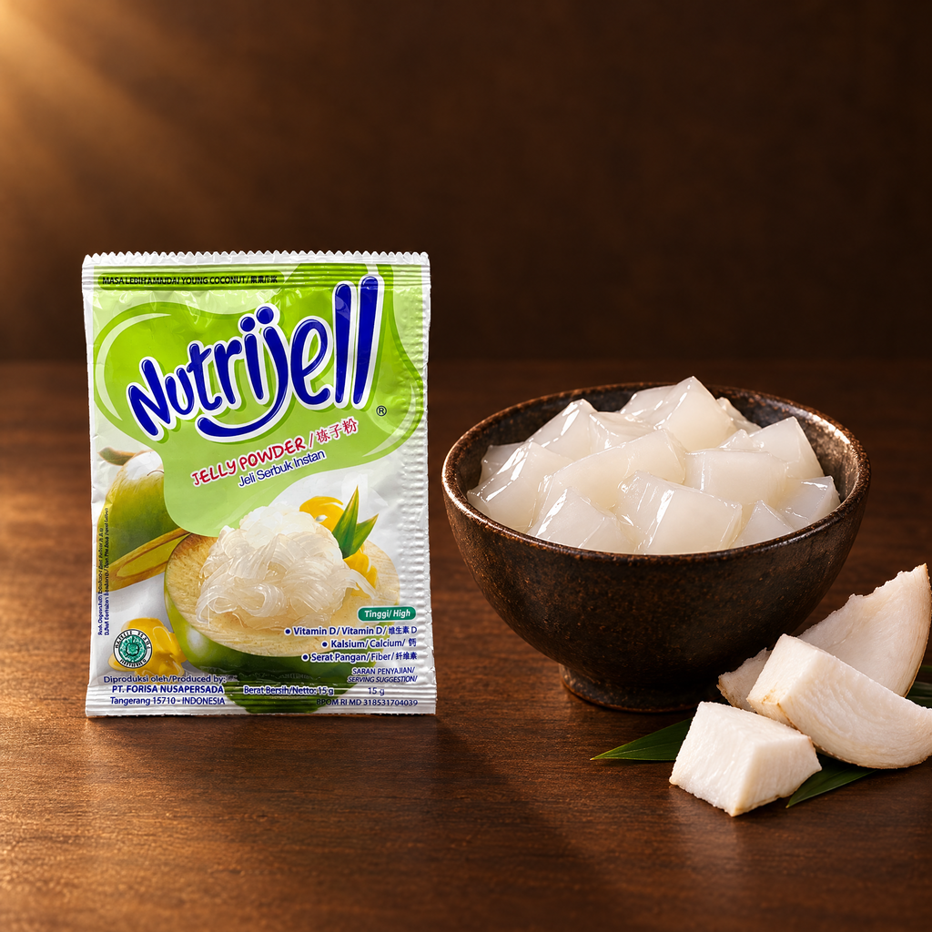 Nutrijell Jelly Powder Cocos 15g – Packung mit Kokos-Jelly