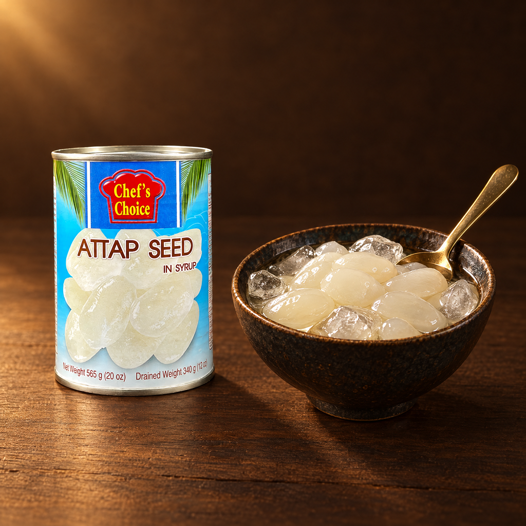 Kolang Kaling in Sirup 565g – Dose mit Palmfrüchten im Dessert