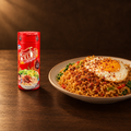 Kobe BonCabe Level 10 50g – Packung mit Chiliflocken über Mie Goreng