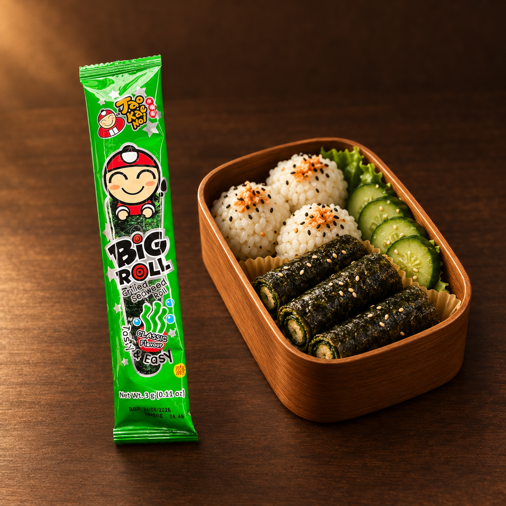 Taokaenoi Big Roll Original 3 g – Packung mit Algen in der Bento-Box