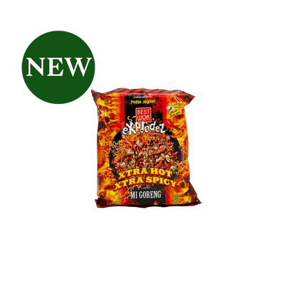 Nesia Food Wok Mie Goreng Instant-Nudeln, Level 4 Extra Scharf, Packung mit Nudeln und Gewürzen