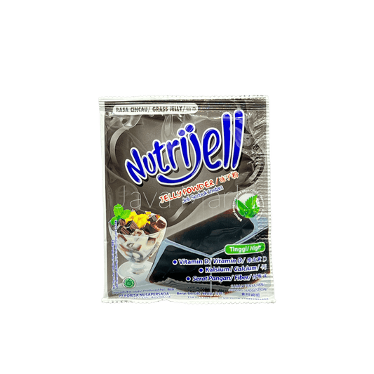 Nesia Nutrijell Jelly Pulver mit Cincau Hitam, schwarzes Gelee-Pulver in Packung, für asiatische Süßspeisen und Desserts