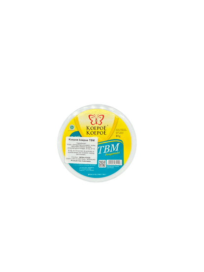 Nesia Food Koepoe Koepoe TBM Koch- und Backzutaten, Nahaufnahme der Verpackung mit Produktlabel und Markenlogo