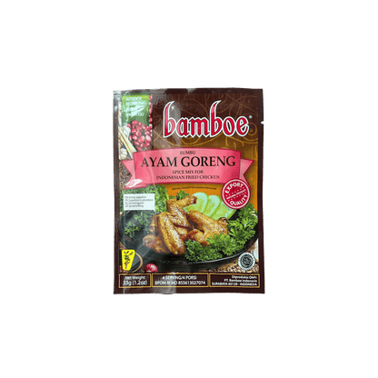 Bamboe Bumbu Ayam Goreng Gewürzpaste von Oriental Merchant, cremige Gewürzmischung für gebratenes Hühnchen, Nahaufnahme