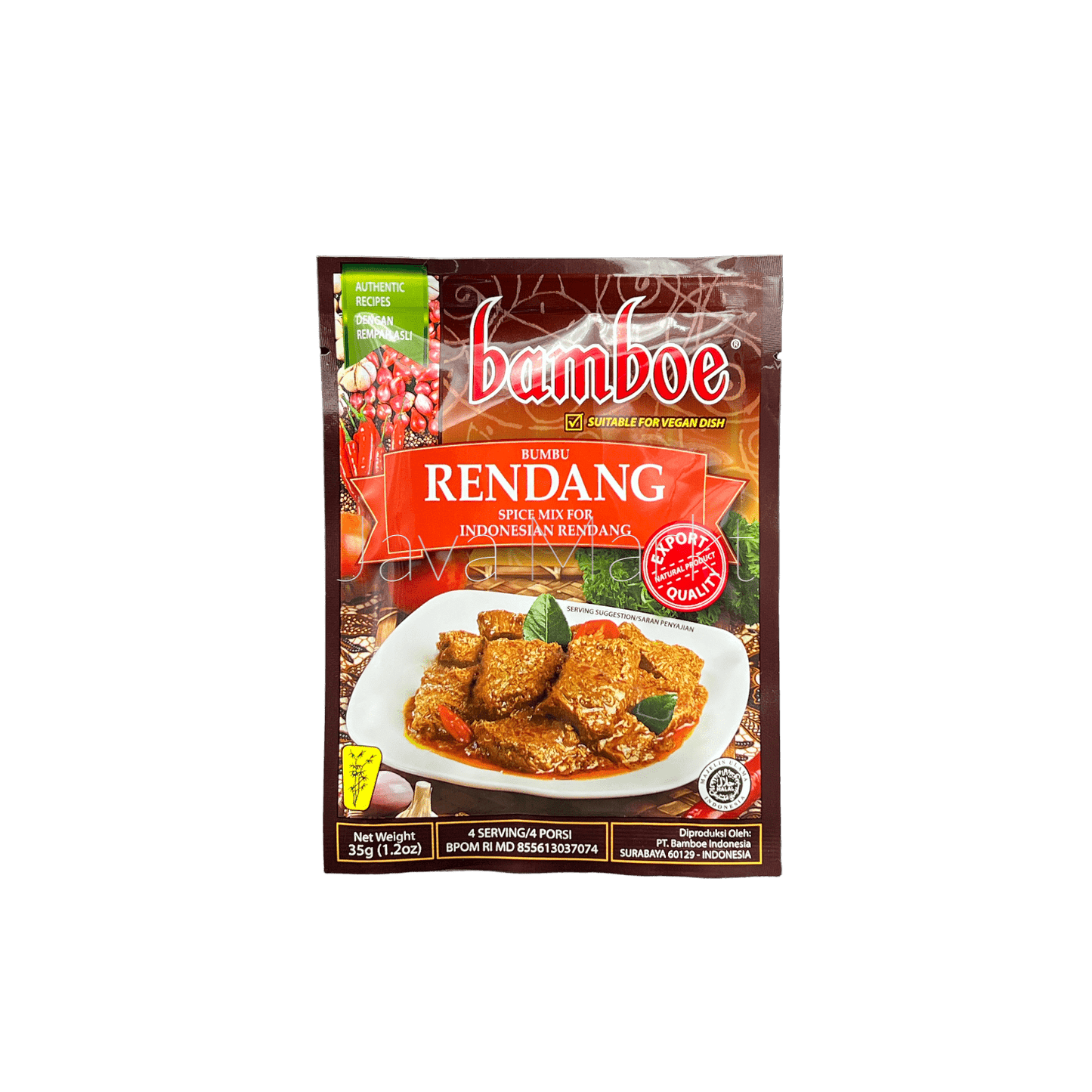 Bamboe Bumbu Rendang aus Kräuter und Gewürzen von Oriental Merchant in einer Gewürzpackung.