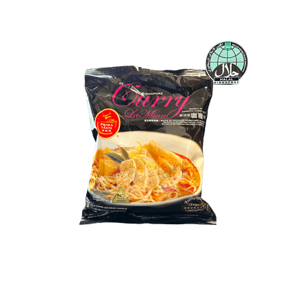 Prima Taste Curry La Mian Pasta von Oriental Merchant, trockene Nudeln mit aromatischer Curry-Geschmacksnote, ideal für asiatische Gerichte