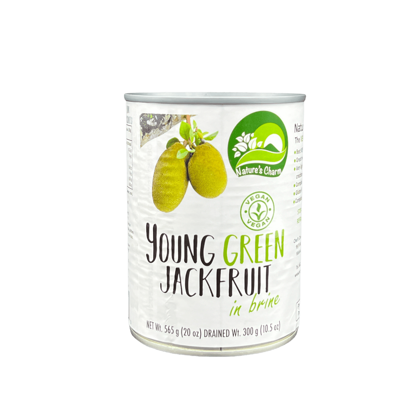 Vanka Kawat Nature's Charm Nangka Muda vegan Lebensmittel, Nahaufnahme der frischen, grünen Nangka Muda Frucht.
